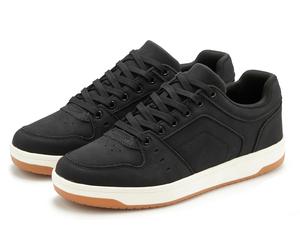 Sneaker AUTHENTIC LE JOGGER "Schnürhalbschuh, Freizeitschuh, Schnürschuh, Turnschuh", Herren, Gr. 45, schwarz, Obermaterial: 100% Lederimitat. Decksohle: 100% Textilmaterial. Futter: 100% Textilmateri