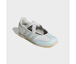 Sneaker Ballerinas ADIDAS SPORTSWEAR "BARREDA MARY JANE KIDS", Kinder, Gr. 38,5, core weiß, halo mint, warm vanilla, Leder, Synthetik, Schuhe, für Kinder & Jugendliche (74638400-38,5) core weiß, halo