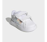 Sneaker Ballerinas ADIDAS SPORTSWEAR "GRAND COURT 3.0 BUBBLE CF I", Mädchen, Gr. 27, weiß (cloud weiß, iridescent, almost pink), Synthetik, Schuhe, für Kinder (87987151-27) cloud weiß, iridescent, alm