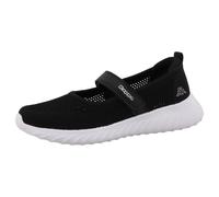 Sneaker Ballerinas KAPPA "Fania", Damen, Gr. 37, schwarz-weiß (schwarz), Synthetik, Schuhe, Sommerschuhe, Freizeitschuh, Halbschuh, Slipper (90580642-37) schwarz