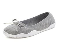Sneaker Ballerinas LASCANA Gr. 36, grau Damen Schuhe Ballerinas mit flacher & flexibler Sohle, superleicht, Slipper, Halbschuh VEGAN (36110400-36)