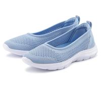 Sneaker Ballerinas LASCANA "Halbschuh, Slip-On-Sneaker", Damen, Gr. 37, blau (hellblau), Obermaterial: 100% Textilmaterial. Decksohle: 100% Textilmaterial. Futter: 100% Textilmaterial. Laufsohle: 100%