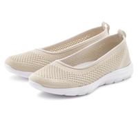 Sneaker Ballerinas LASCANA, Damen, Gr. 38, beige, Obermaterial: 100% Textilmaterial. Futter: 100% Textilmaterial. Decksohle: 100% Textilmaterial. Laufsohle: 100% Synthetik, unifarben, sportlich, Schuh