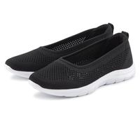 Sneaker Ballerinas LASCANA "Halbschuh, Slip-On-Sneaker", Damen, Gr. 43, schwarz, Obermaterial: 100% Textilmaterial. Decksohle: 100% Textilmaterial. Futter: 100% Textilmaterial. Laufsohle: 100% Synthet