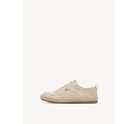 Plateausneaker TAMARIS, Damen, Gr. 38, creme, Textil, Basic, Schuhe Plateausneaker, Freizeitschuh, Halbschuh, Schnürschuh mit Juterand (50922147-38) creme