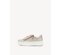 Tamaris COMFORT Damen Plateau Sneaker mit Reißverschluss Low Top, Beige (Beige Nubuk), 41 EU