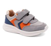 Sneaker BISGAARD "yuki Weite: normal", Damen, Gr. 32, grau (rock), Leder, Textil, colorblocking, Schuhe Sneaker, Freizeitschuh mit Lederfutter, Größenschablone zum Download (15052023-32) rock