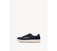 Sneaker TAMARIS, Herren, Gr. 40, navy, Leder, Veloursleder, Schuhe Sneaker, Freizeitschuh, Schnürschuh mit dezenten Ziernähten, für Herren (12122938-40) navy
