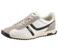 Sneaker BOSS ORANGE "Zayn_Lowp", Herren, Gr. 43, grau kombiniert, Lederimitat, Textil, kontrastfarbene Details, unifarben mit Farbeinsätzen, Schuhe Sneaker, Freizeitschuh, Halbschuh, Schnürschuh im Re