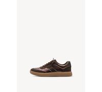 Slip-On Sneaker TAMARIS, Damen, Gr. 38, braun (dunkelbraun), Lederimitat, metallic, Schuhe, Halbschuh, Freizeitschuh, Sneaker in veganer Verarbeitung (38287868-38) dunkelbraun