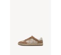 Tamaris Sneaker Lederimitat/Textil Damen vegan geblümt Camel Größe 38