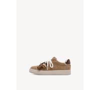 Tamaris Damen Sneaker Low Veloursleder Braun-Beige Größe 41