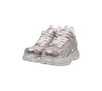 Plateausneaker BUFFALO "CLD CHAI", Damen, Gr. 39, silber (silberfarben rosa), Lederimitat, Schuhe Plateausneaker, Chunky Sneaker mit Logoschriftzug und Glitter-Details (11746925-39) silberfarben rosa