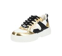 Sneaker BUFFALO "Buffalo Sneaker Lederimitat", Damen, Gr. 40, weiß (weiß, gold), Lederimitat, Schuhe Sneaker (33178933-40) weiß, gold