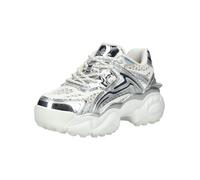 Sneaker BUFFALO "Buffalo Sneaker Lederimitat/Mesh", Damen, Gr. 38, silber, Lederimitat, Textil, Schuhe Sneaker (24289614-38) silber