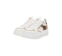 Sneaker BUFFALO "Buffalo VECTRA LOW", Damen, Gr. 37, weiß (sanftes weiß, gold, leo), Polyurethan, Schuhe Sneaker (13002226-37) sanftes weiß, gold, leo