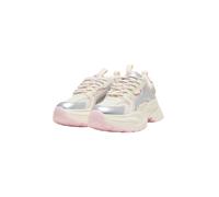 Sneaker BUFFALO "Buffalo YUNO", Damen, Gr. 38, rosa (weiß, silber, pink), Polyurethan, Schuhe Sneaker (16226441-38) weiß, silber, pink
