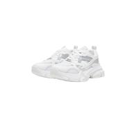 Sneaker BUFFALO "Buffalo ZAYLA ONE - VEGAN NAPPA/MESH", Damen, Gr. 40, weiß (weiß, silber), Kunstfaser, Schuhe Sneaker (52382640-40) weiß, silber