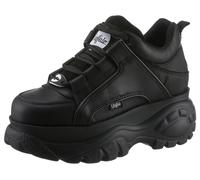 Sneaker BUFFALO, Damen, Gr. 38, schwarz, Leder, Schuhe Sneaker, Freizeitschuh, Ugly-Sneaker, Schnürschuh mit MemoryFoam-Innensohle (47690748-38) schwarz