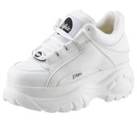 Sneaker BUFFALO, Damen, Gr. 40, weiß, Leder, Schuhe Sneaker, Freizeitschuh, Ugly-Sneaker, Schnürschuh mit MemoryFoam-Innensohle (48864661-40) weiß