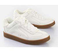 Sneaker BUFFALO "LIBERTY ONE", Damen, Gr. 38, weiß, Lederimitat, Schuhe Sneaker, Schnürschuh, Retro-Sneaker, Freizeitschuh mit weichem Schaftrand (56537320-38) weiß