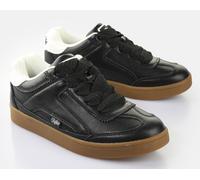 Sneaker BUFFALO "LIBERTY ONE", Damen, Gr. 40, schwarz, Lacklederimitat, Schuhe Sneaker, Schnürschuh, Retro-Sneaker, Freizeitschuh mit weichem Schaftrand (66265759-40) schwarz