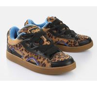 Sneaker BUFFALO "LIBERTY SKATE", Damen, Gr. 37, braun (braun, leo), Lederimitat, Schuhe Sneaker, Retro-Sneaker, Freizeitschuh, Schnürschuh in trendiger Leo-Optik (63599767-37) braun, leo