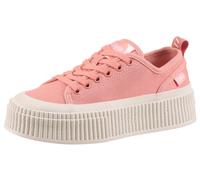 Sneaker BUFFALO "MADISON", Damen, Gr. 40, orange (koralle), Textil, Schuhe Sneaker, Freizeitsneaker, Halbschuh, Schnürschuh mit Memory Foam Fußbett (43395623-40) koralle