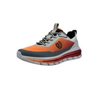 Sneaker BUGATTI "bugatti Sneaker Textil", Herren, Gr. 42, weiß, orange, Textil, Schuhe Sneaker (89502265-42) weiß, orange