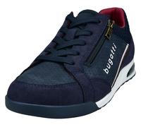 Sneaker BUGATTI, Herren, Gr. 41, blau, Lederimitat, Textil, Schuhe Sneaker, Schnürschuh, Halbschuh, Freizeitschuh mit Kontrastbesätzen, Topseller (39295520-41) blau