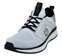 Sneaker BUGATTI, Herren, Gr. 41, weiß, Textil, Schuhe Sneaker, Schnürschuh, Halbschuh, Freizeitschuh, Kontrastbesatz an der Ferse (58743518-41) weiß