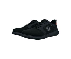 Sneaker BUGATTI, Herren, Gr. 42, schwarz, Lederimitat, Textil, Schuhe Sneaker, Freizeitschuh, Halbschuh, Slipper mit seitlichem Logo-Icon (49867402-42) schwarz