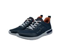 Sneaker BUGATTI, Herren, Gr. 43, blau (dunkelblau), Lederimitat, Textil, Schuhe Sneaker, Schnürschuh, Halbschuh, Freizeitsneaker mit Logoschriftzug (33019844-43) dunkelblau