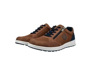 Sneaker BUGATTI, Herren, Gr. 44, cognac, Lederimitat, Textil, Schuhe Sneaker, Komfort-Sneaker, Freizeitschuh, Alltags-Schnürschuh (34415014-44)