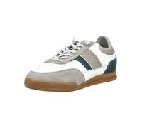 Sneaker BULLBOXER "Bullboxer Sneaker Leder", Herren, Gr. 44, weiß, navy, Leder, Schuhe Sneaker (69229633-44) weiß, navy