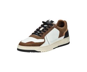 Sneaker BULLBOXER "Bullboxer Sneaker Leder", Herren, Gr. 46, braun (weiß, braun), Leder, Schuhe Sneaker (93413610-46) weiß, braun