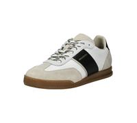 BULLBOXER Herren Low Sneaker Beige Leder Textil Mix, Größe:45, Farbauswahl:weiß 3