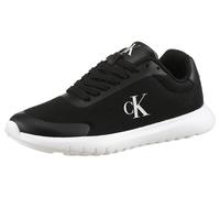 Sneaker CALVIN KLEIN JEANS "3 EVA RUNNER MESH WN", Damen, Gr. 39, schwarz-weiß (schwarz, weiß), Lederimitat, Polyester, Schuhe Sneaker, Freizeitschuh, Halbschuh, Schnürschuh mit Logoschriftzug (442661