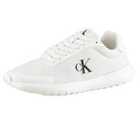 Sneaker CALVIN KLEIN JEANS "3 EVA RUNNER MESH WN", Damen, Gr. 41, weiß, schwarz, Lederimitat, Polyester, Schuhe Sneaker, Freizeitschuh, Halbschuh, Schnürschuh mit Logoschriftzug (83366666-41) weiß, sc