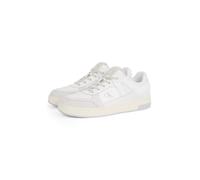 Sneaker CALVIN KLEIN JEANS "BASKET CUP LOW LACEUP LTH MIX", Herren, Gr. 44, weiß (weiß kombiniert), Leder, Schuhe Sneaker, Basket-Sneaker, Schnürschuh, Halbschuh, Freizeitschuh mit CK Logo (59211261-4