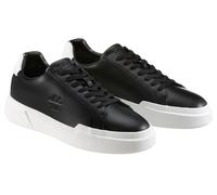 Sneaker CALVIN KLEIN JEANS "CHUNKY CUPSOLE LACEUP LTH", Herren, Gr. 42, schwarz, weiß, Leder, Lederimitat, unifarben mit Farbeinsatz, Basic, Schuhe Sneaker, Freizeitschuh, Halbschuh, Schnürer mit CK-L