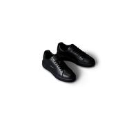Sneaker CALVIN KLEIN JEANS "CHUNKY CUPSOLE LACEUP LTH", Herren, Gr. 44, schwarz, Leder, Lederimitat, unifarben, Basic, Schuhe Sneaker, Freizeitschuh, Halbschuh, Schnürer mit CK-Logoprägung (92396337-4