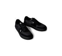 Sneaker CALVIN KLEIN JEANS "CLASSIC CUPS LACE MIX EMB TONGUE", Herren, Gr. 42, schwarz, Leder, Lederimitat, unifarben, Schuhe Sneaker, Schnürschuh, Basket-Sneaker, Freizeitschuh in sportiver Optik (63
