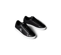 Sneaker CALVIN KLEIN JEANS "CUPSOLE LACE UP PU MG", Damen, Gr. 39, schwarz, Lederimitat, Textil, unifarben, Schuhe, Schnürschuh, Halbschuh, Freizeitsneaker, Casual-Schnürer mit CK-Logo (95475868-39) s