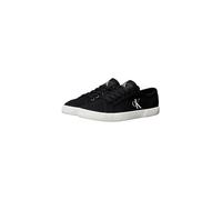 Sneaker CALVIN KLEIN JEANS "ESS VULC LOW CV MG WN", Damen, Gr. 39, schwarz, weiß, Textil, Schuhe Sneaker, Halbschuh, Freizeitschuh, Schnürschuh in Retro-Optik (91111732-39) schwarz, weiß