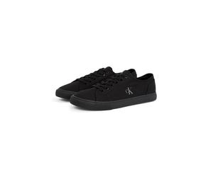 Sneaker CALVIN KLEIN JEANS "ESS VULC LOW MG CANVAS", Herren, Gr. 42, schwarz, Textil, unifarben, Schuhe Sneaker, Schnürschuh, Halbschuh, Freizeitschuh in klassischer Optik (66163543-42) schwarz