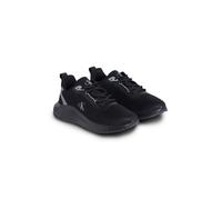 Sneaker CALVIN KLEIN JEANS "EVA RUNNER L-UP MIX MESH LOGO CK", Damen, Gr. 36, schwarz (schwarz, grau), Textil, kontrastfarbene Details, Schuhe Sneaker, Schnürschuh, Freizeitschuh, Halbschuh mit CK Log