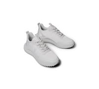 Sneaker CALVIN KLEIN JEANS "EVA RUNNER LACE UP MAT MIX", Herren, Gr. 43, hellgrau, Lederimitat, Textil, Schuhe Sneaker, Freizeitschuh, Schnürschuh, Halbschuh mit Anziehlasche (53457230-43) hellgrau