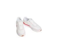 Sneaker CALVIN KLEIN JEANS "RETRO RUNNER ESS MIX MAT", Herren, Gr. 41, weiß, beige, orange, Leder, Textil, kontrastfarbene Details, Schuhe Sneaker, Freizeitschuh, Halbschuh, Schnürschuh mit Logo-Emble
