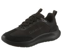 Sneaker CALVIN KLEIN "LIGHT EVA RUNNER", Herren, Gr. 41, schwarz, Leder, Textil, unifarben, Basic, Schuhe Sneaker, Freizeitsneaker, Halbschuh, Schnürschuh mit CK-Logo (17819400-41) schwarz